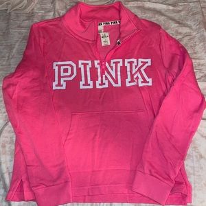 PINK half zip sweatshirt